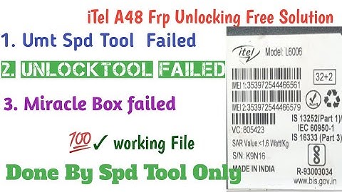 iTel A48 Frp Remove Spd Tool , iTel A48 Frp Unlock Spd Tool , iTel A48  Frp Bypass Spd Tool
