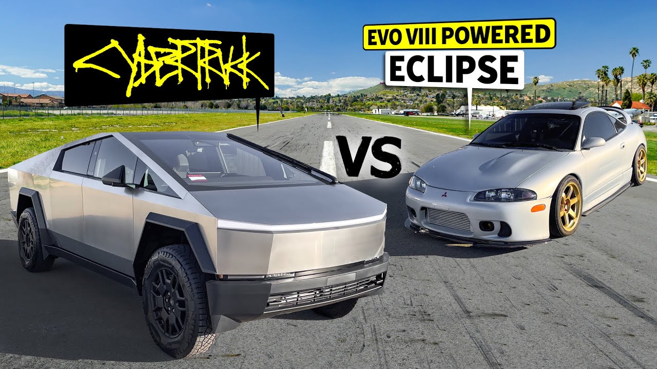 2024 Tesla Cybertruck vs AWD Mitsubishi Eclipse