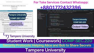 Client Work (Coursework)COMP.SEC.220  Security Protocols & Functional Encryption| Tampere University