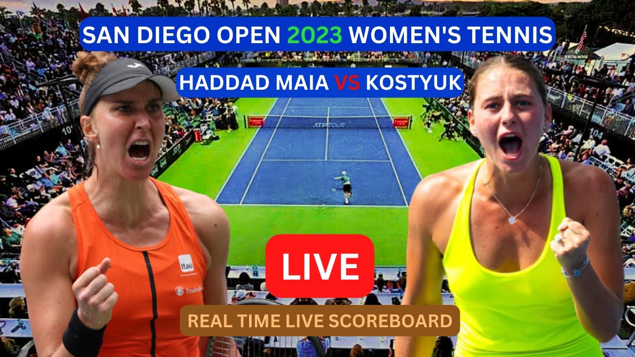 Beatriz Haddad Maia Vs Marta Kostyuk LIVE Score UPDATE Today San Diego Open Womens Tennis 1/8-Finals