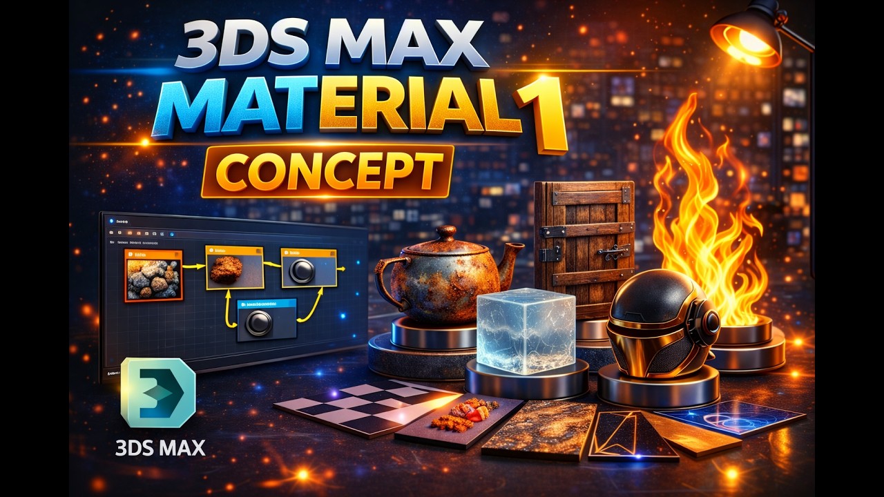 3ds Max Material Concept 1 - YouTube