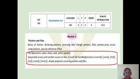 EST 102 Programming in C- File handling - Part 1