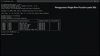 Penggunaan Single Row Function Pada SQL | Kelompok C