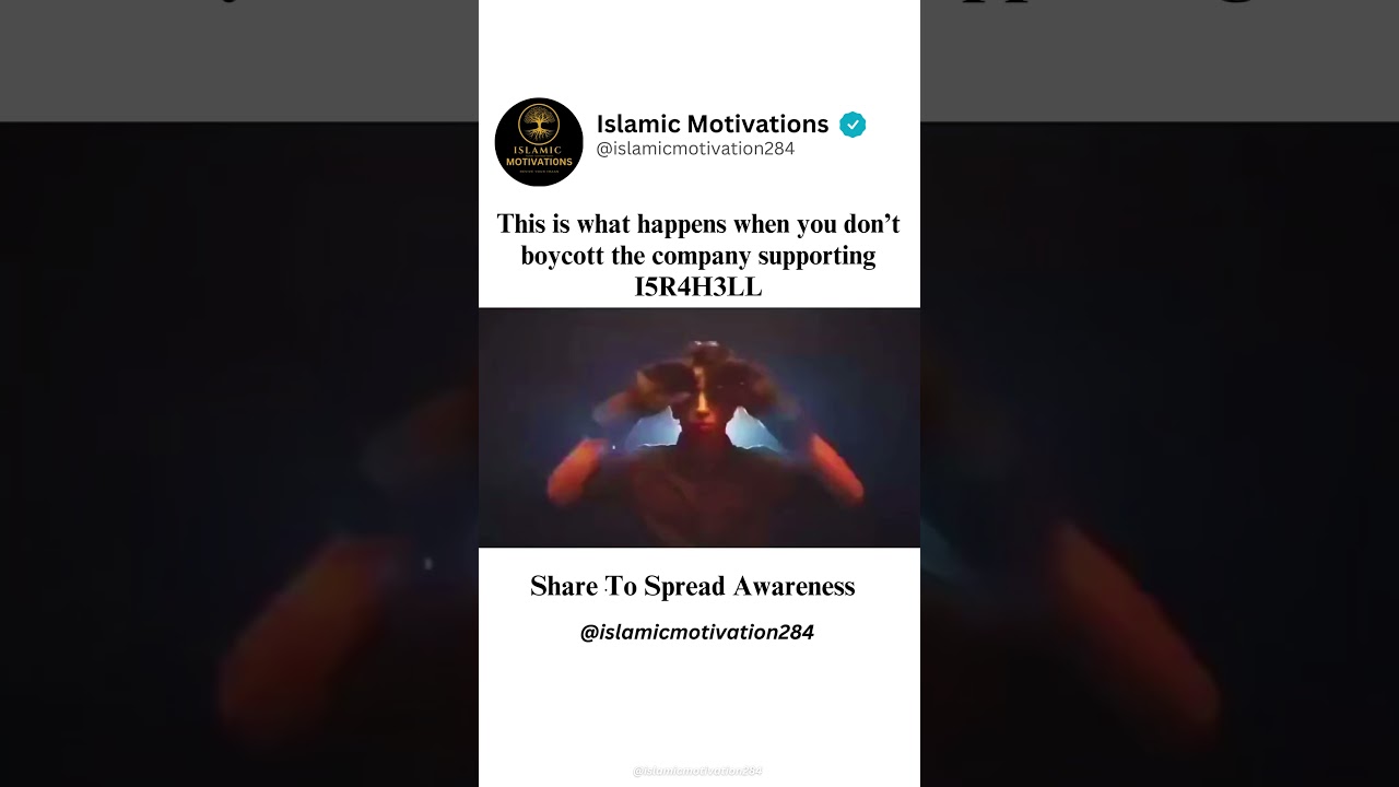 This is what happens when you don't boycott companies supporting I5R4H3LL 