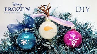 DIY Disney Frozen Inspired glitter ornaments