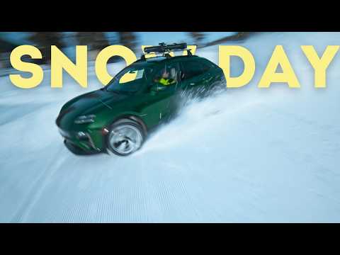 This sound design is wild! I Snow Day I Porsche Macan EV