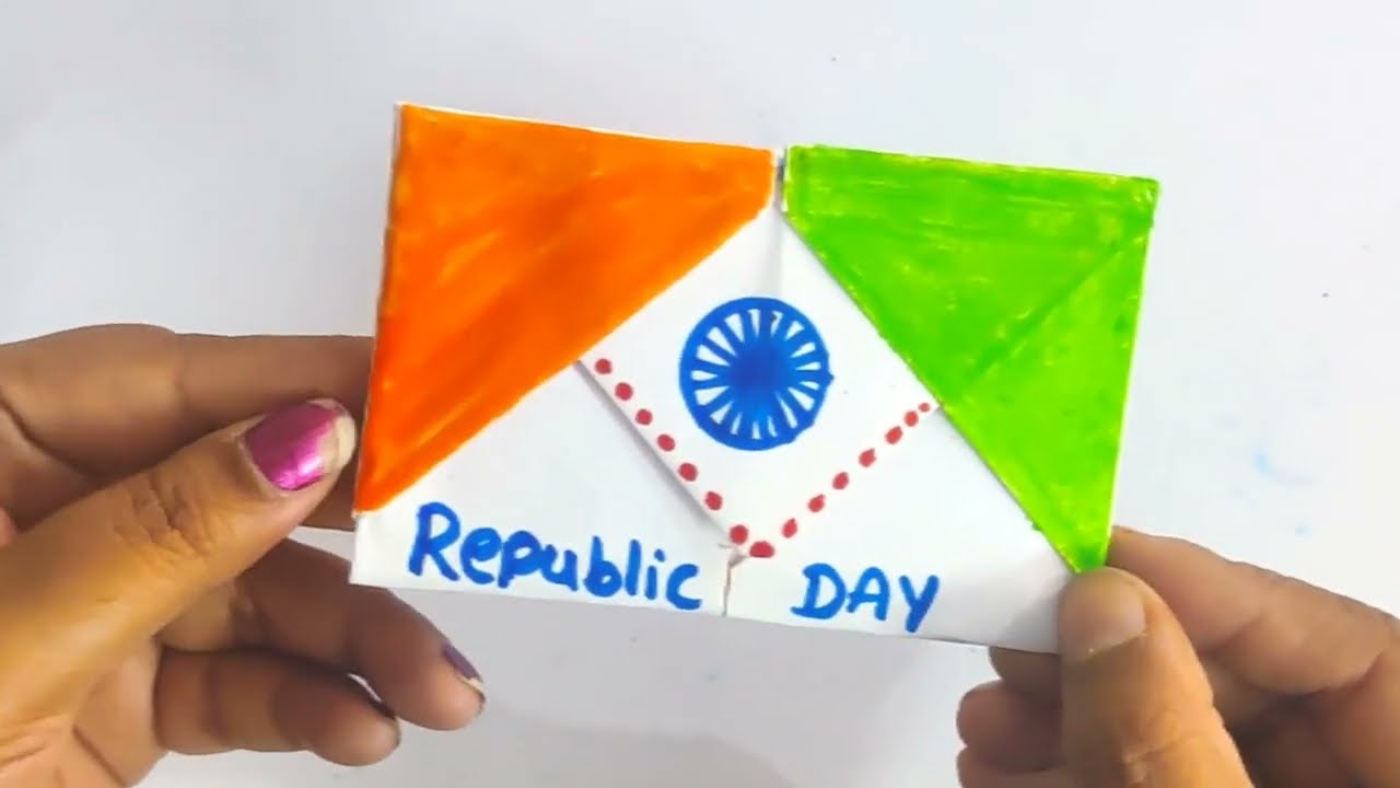 Diy surprise republic day card/Republic day card/Happy republic day card/26 th January card 