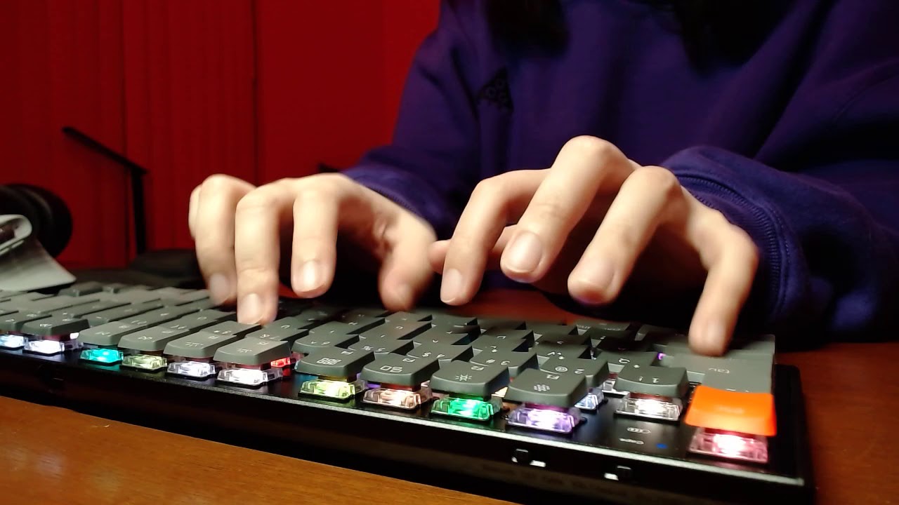 Keychron K1 Brown Switch Typing test YouTube