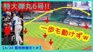 ⚾大谷翔平６号が特大かつ弾丸過ぎて野手全員が一歩も動けず爽快だｗ【現地映像まとめ】（2024.4.24 Dodgers 4-1 Nationals）