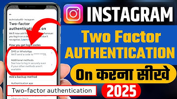 Instagram Two Factor Authentication On Kaise Kare | How To On Two Factor Authentication In Instagram