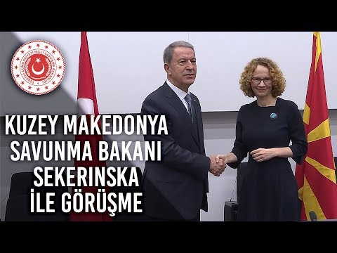 Bakan Akar, Kuzey Makedonya Savunma Bakanı Sekerinska İle Görüştü