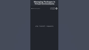 Managing Packages in Python Virtual Environments #pythonlearning #programming #coding #python