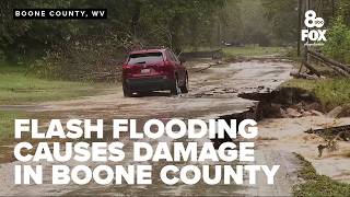 Flash flooding in Boone County tears out roads, floods homes