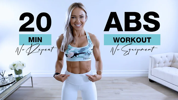 20 Min ABS WORKOUT at Home [NO EQUIPMENT + NO REPE...