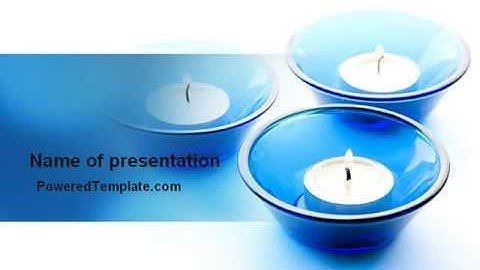 Blue Candles PowerPoint Template by PoweredTemplate.com