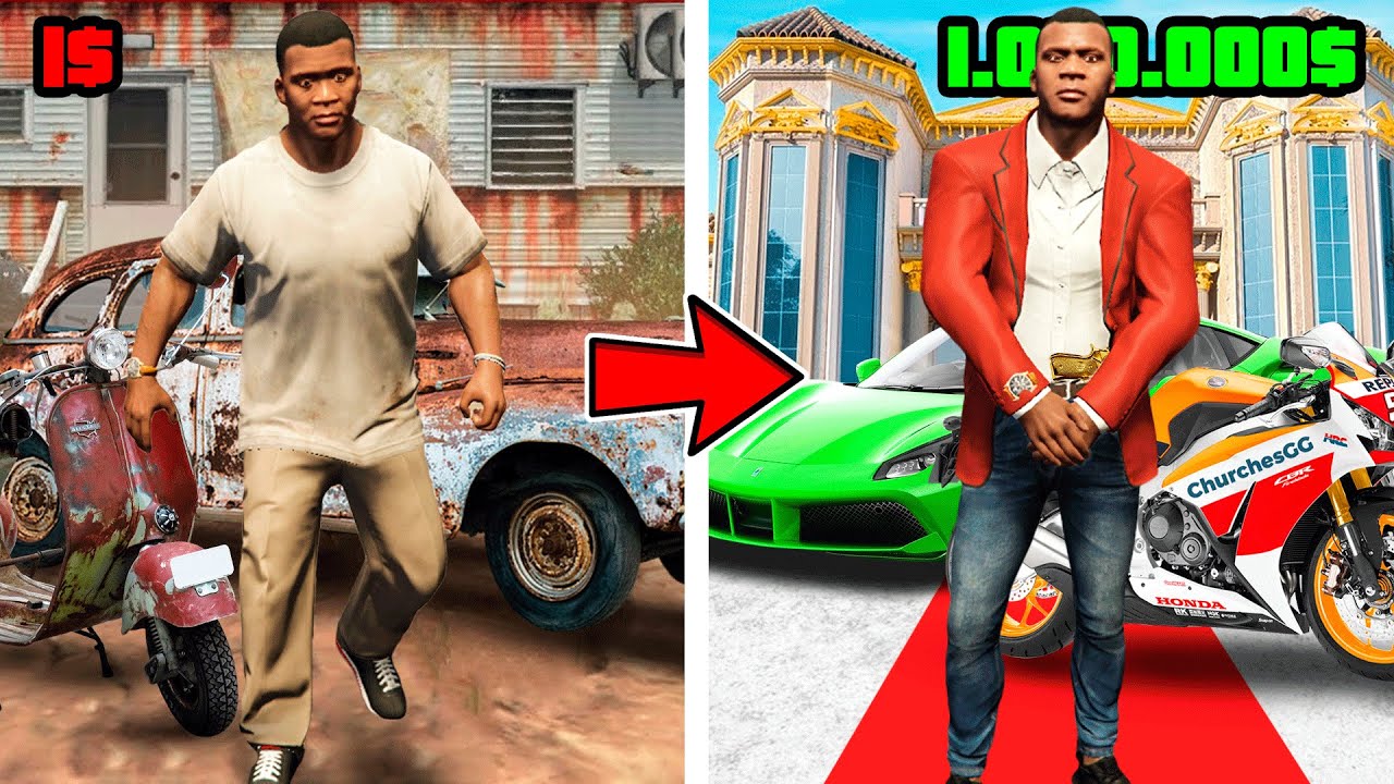 $1 vs $1,000,000 en GTA 5 ! (PELICULA)