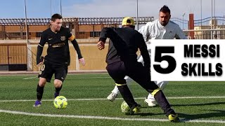 تعلم 5 مهارات للاعب ميسي  Learn 5 skills of Messi