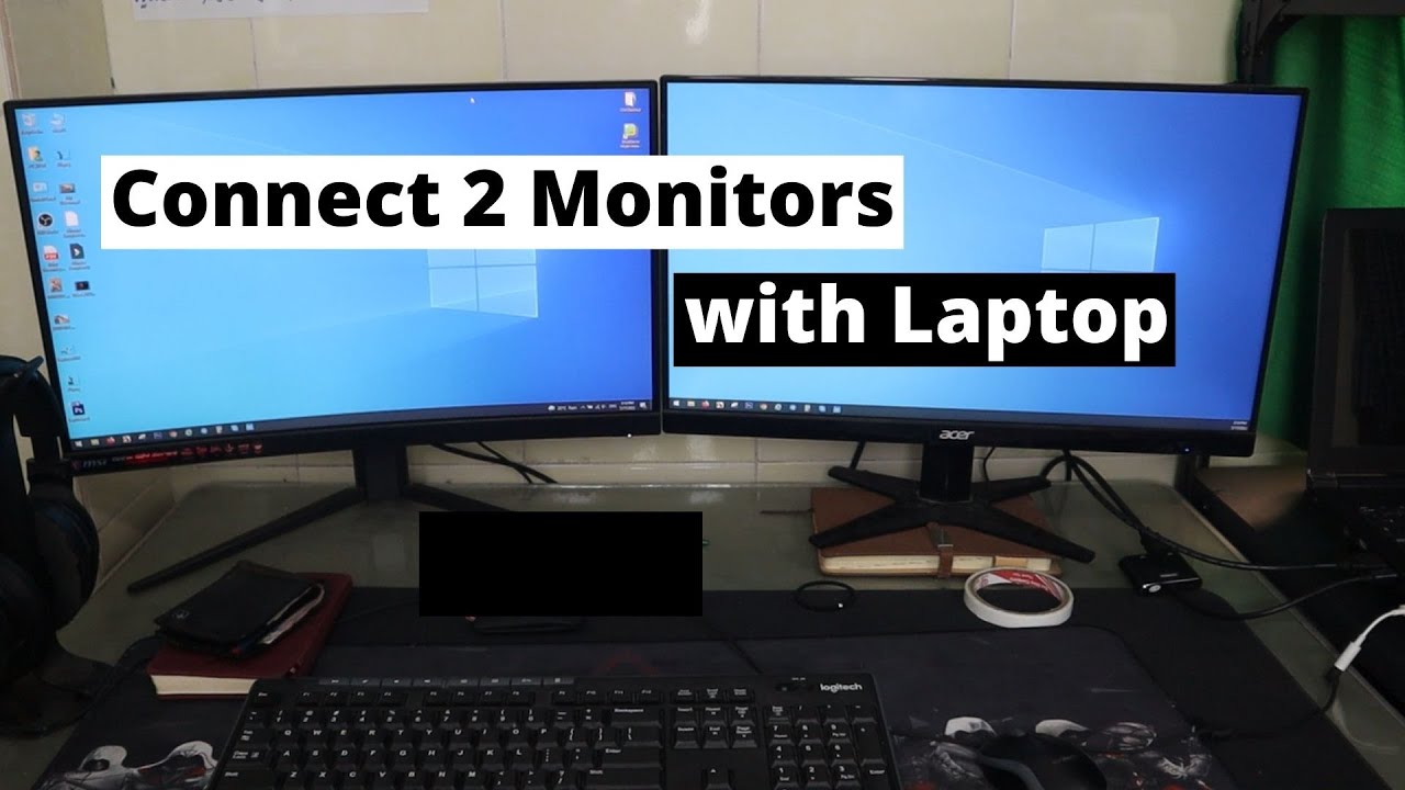How to Connect 2 Monitors to One Laptop - YouTube