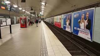 Schweden Einfahrt Der Tunnelbana U-Bahn In Stockholm