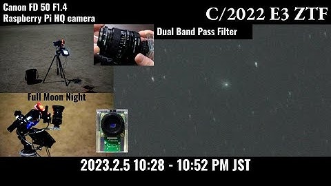 [Comet Challenge] C/2022 E3 ZTF captured with Raspberry Pi HQ Camera and DBP / 彗星に挑戦