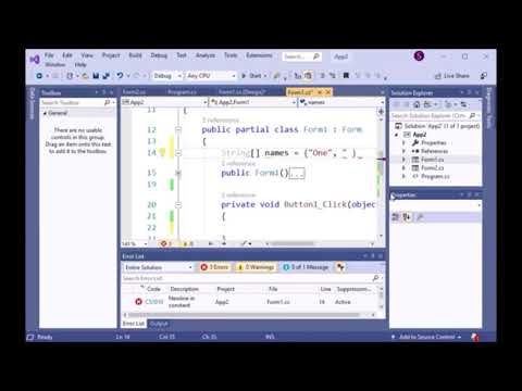 How to Load Combo from Array in Visual Studio