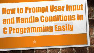 How to Prompt User Input and Handle Conditions in C Programming Easily