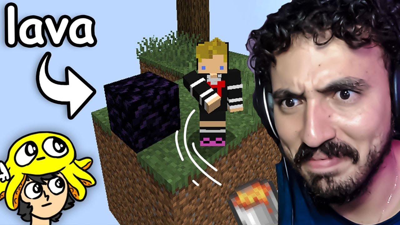 minecraft skyblock e o irmão do ycaro acabou com a série - Saiko e ycro | Leozin React