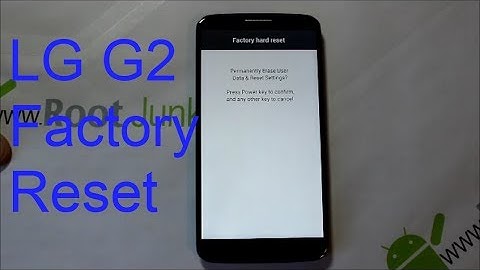 How to factory reset the LG G2 stock recovery