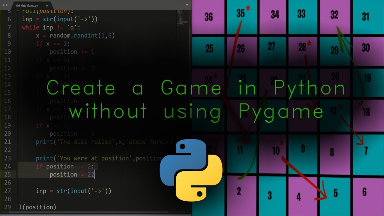 How to make a game in Python without using Pygame