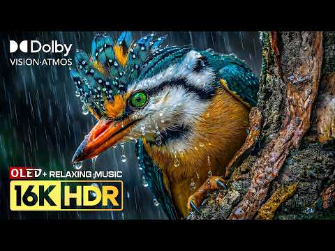 BEST Animals Nature Video | 16K HDR RELAXING MUSIC | Dolby Vision 120fps (8K/4K Video TV)