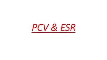 PCV & ESR- by Dr.Nimisha J. Parmar