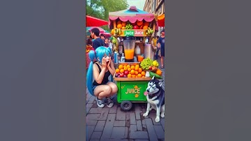 💥 Evolution of Dog : A girl juice shocked looking at a dog ✅️ #doglover #puppy #dog #copydoggy