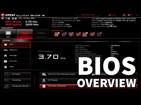 MSI MPG Z490 Gaming Carbon WiFi BIOS Overview