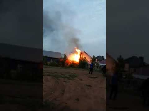 Оренбург. Взрыв и пожар на Луговой