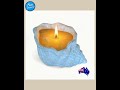 Pure Beeswax Shell Candle Medium Coastal Aussie Handmade