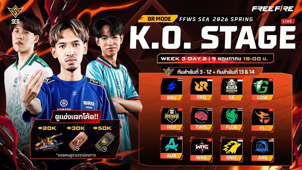 LIVE 🔴 [TH] FFWS SEA 2026 Spring Knockout Stage - Day 8