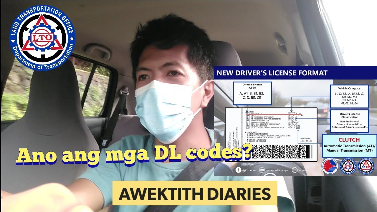 Lto License Dl Code Ano Ang Ibig Sabihin Ng Bagong Dl Codes Youtube