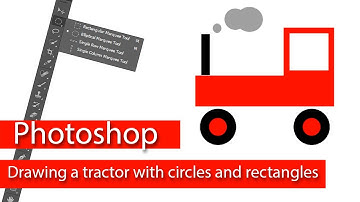 Photoshop. Draw a tractor with the Rectangular Marquee and Elliptical Marquee tools