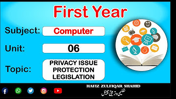 PART-1 Computer Unit 6 PRIVACY ISSUE ,PROTECTION LEGISLATION
