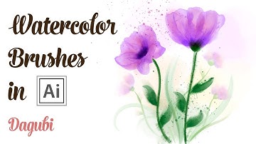 Watercolor Drawing with Vector Brushes - How to draw Flowers in Adobe Illustrator