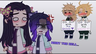 [Kny] I heard she only likes guys with blonde hair 🫢…//GachaClub//Demon Slayer//GiyuShino + SaneKana