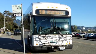 AC Transit Gillig Low Floor Plus #8009 on Line 51B - Full Route: Berkeley Marina to Rockridge BART