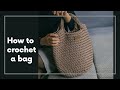 How to Crochet a tote bag video tutorial "NUMBER ONE" Tote bag crochet pattern