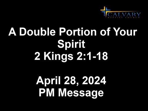 A Double Portion of Your Spirit