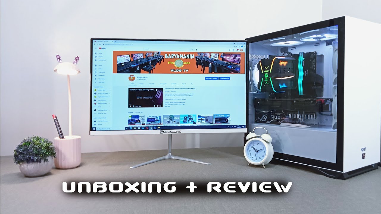 MEGASONIC 24 inches Monitor 75Hz 2ms Response Time. 1920*1080 Full HD MVA Display Panel.  HDMI/VGA