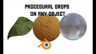 Create Water Drops (dew) on any object - Blender Tutorial - Procedural