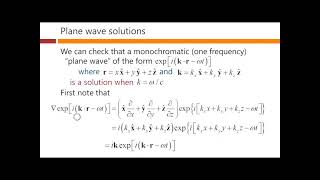 Plane waves and interference – David Miller