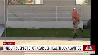 Man with machete shot by police in Los Alamitos after pursuit