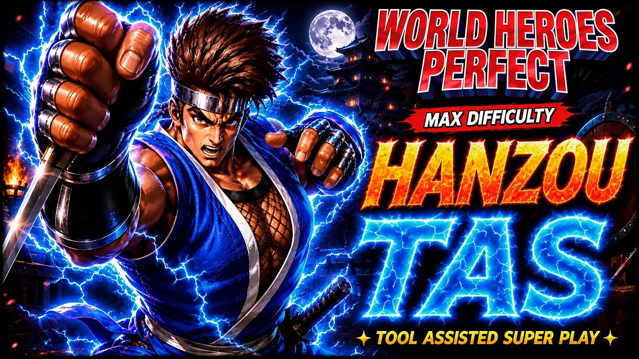 TAS】Hanzou Broken Mechanics 🤯 Arcade Mode – World Heroes Perfect