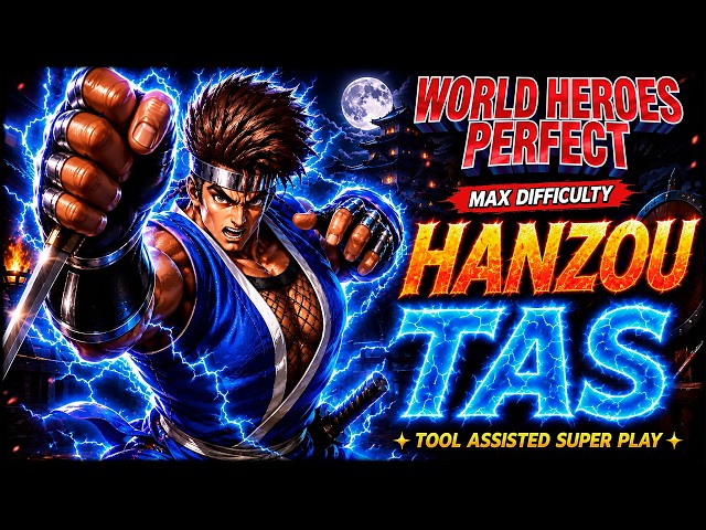 TAS】Hanzou Broken Mechanics 🤯 Arcade Mode – World Heroes Perfect